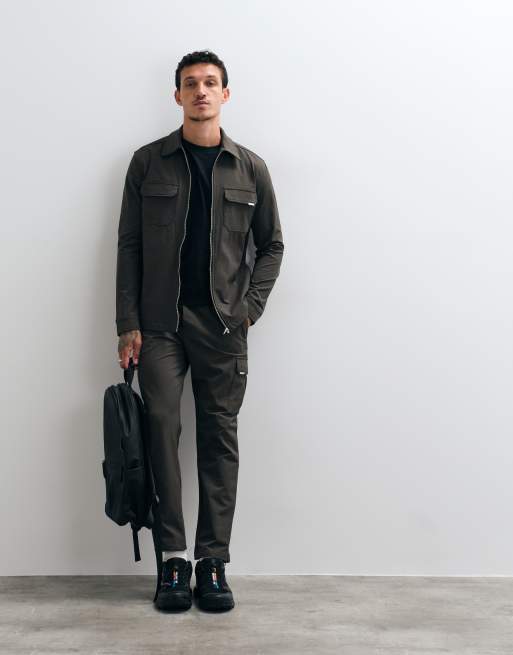 CAPO utility overshirt co-ord in khaki, 2 of 5