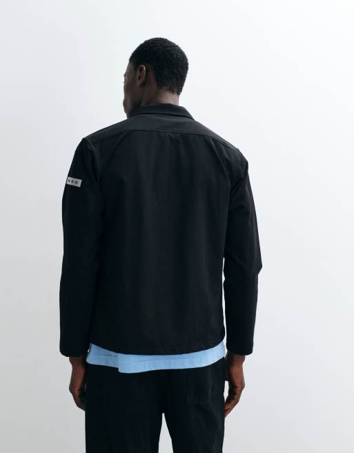 CAPO utility shacket met rits in zwart, 5 van 5