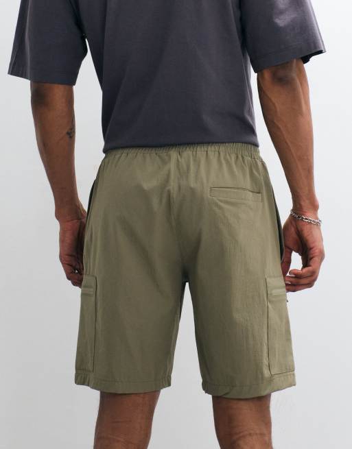 CAPO utility tech cargo shorts in olive, 5 of 5