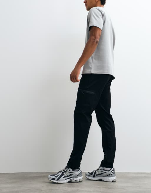 CAPO utility tech cargo trousers in black, 3 of 5