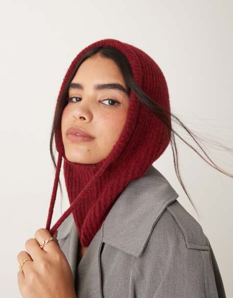 Capucha burdeos de punto de ASOS DESIGN - view 1