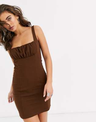 bodycon ruched mini dress