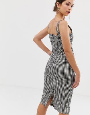 gingham bodycon dress