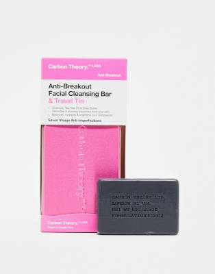 Carbon Theory - Anti-Breakout Facial Cleansing Bar & Travel Tin - Gesichtsseife gegen Pickel mit Reisedose-Keine Farbe