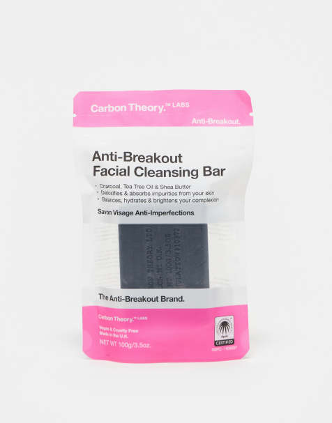 Carbon Theory Charcoal and Tea Tree Oil Break-Out Control Facial Cleansing Bar 100g