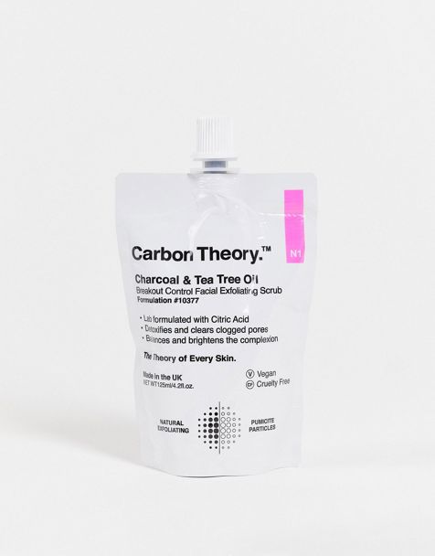 Carbon Theory Charcoal &amp; Tea Tree Oil Breakout Control Facial Exfoliating Scrub 125g