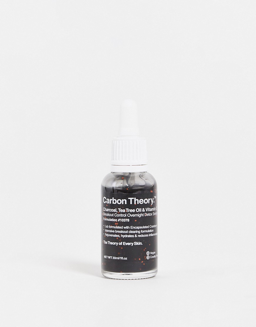 Carbon Theory Charcoal, Tea Tree Oil & Vitamin E Overnight Detox Serum 1 fl oz-No color