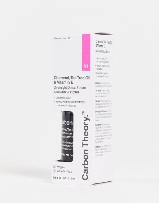 Carbon Theory – Detox Nachtserum mit Aktivkohle, Teebaumöl und Vitamin E, 30 ml, 3 von 4