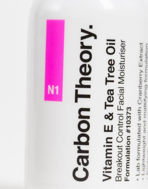 Carbon Theory – Gesichts-Feuchtigkeitscreme mit Vitamin E und Teebaumöl gegen Unreinheiten, 100 ml, 2 von 4