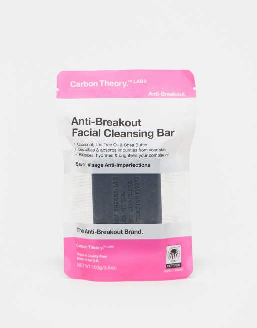 Carbon Theory - Pain nettoyant visage anti-imperfections au charbon et à l'huile essentielle d'arbre à thé - 100 g