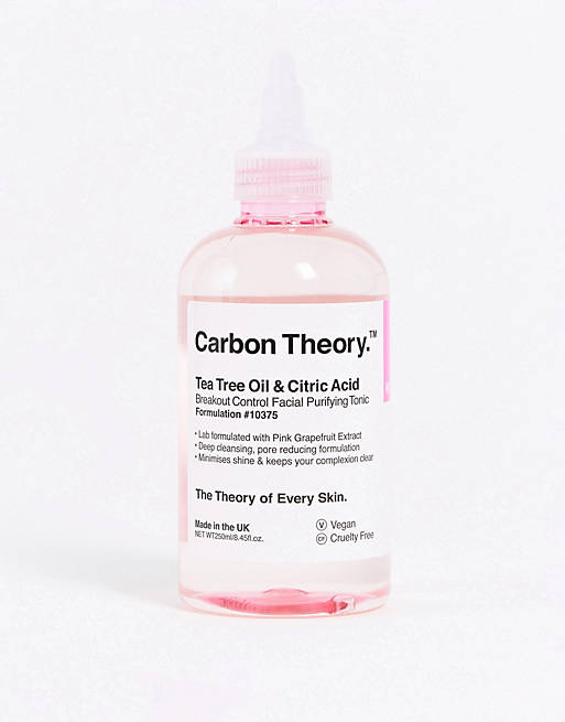 Carbon Theory Tea Tree Oil & Citric Acid Breakout Control Facial Purifying  Tonic 250ml