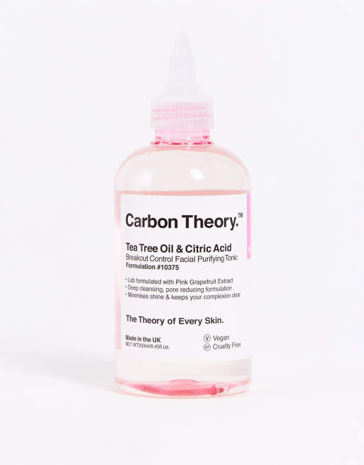 Carbon Theory Tea Tree Oil & Citric Acid Breakout Control Facial Purifying  Tonic 250ml