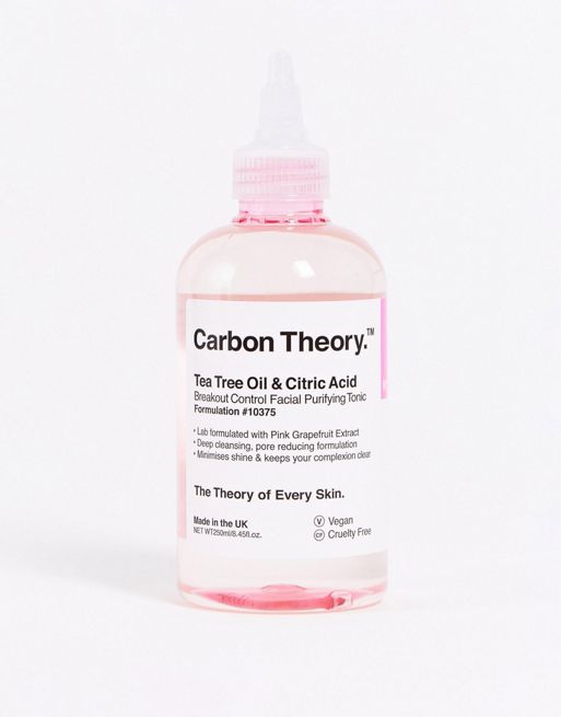 Carbon Theory - Tea Tree Olie & Citric Acid Breakout Gezichtszuiverende Tonic 250ml