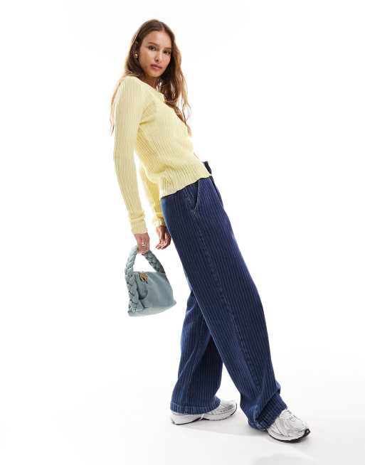 Cárdigan amarillo pastel abotonado de punto de ASOS DESIGN, 4 de 4