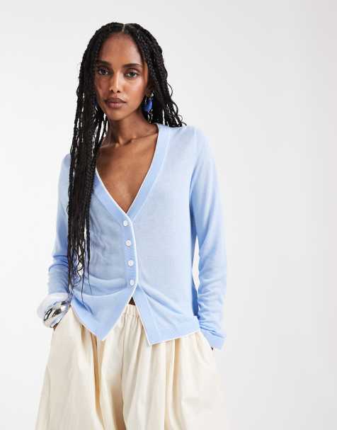 Cárdigan azul con diseño de doble capa de ASOS DESIGN - view 1