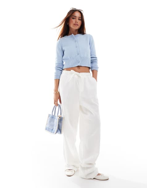 Cárdigan azul pastel de corte depurado de ASOS DESIGN - view 1