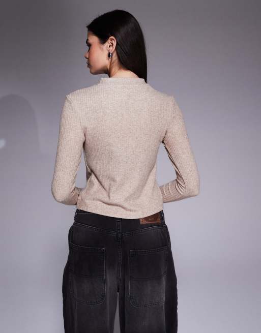 Cárdigan beis con bajo redondeado de River Island, 2 de 4