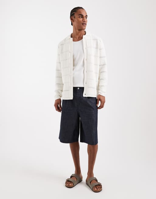 Cárdigan blanco holgado de croché de ONLY & SONS, 2 de 5