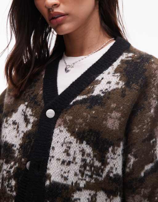 Cárdigan con estampado de camuflaje de perro de punto Merlin de Carhartt WIP, 2 de 4