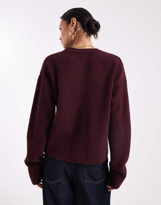 Cárdigan de corte cuadrado de punto de mezcla de lana de ASOS DESIGN, 3 de 4