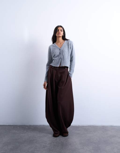 Cárdigan gris con hombreras de punto de Topshop, 2 de 4