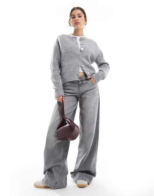 Cárdigan gris de canalé de Threadbare, 3 de 4