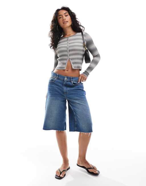 Cárdigan gris de punto de hilos mezclados Everfine de Cotton On , 2 de 4