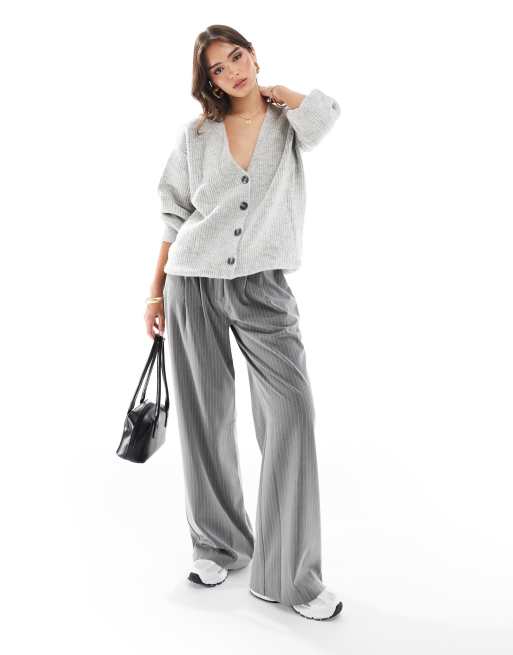 Cárdigan gris jaspeado extragrande de Cotton On, 2 de 4