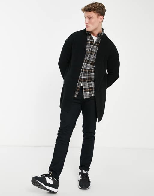 Cárdigan largo negro de Jack & Jones Originals 
