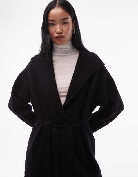 Cárdigan midi negro holgado con lazada delantera de lana de alpaca de ARKET - view 1