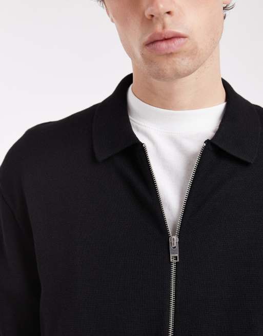 Cárdigan negro con cremallera de punto de Jack & Jones, 5 de 5