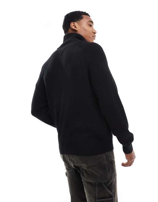 Cárdigan negro con cremallera y parche del logo de Tommy Jeans, 3 de 4
