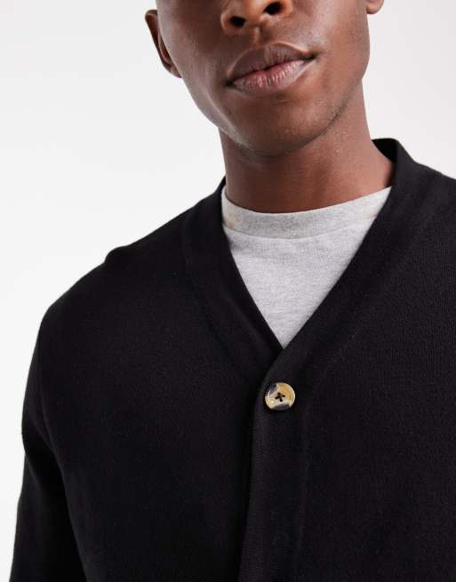 Cárdigan negro de punto de Threadbare, 5 de 5