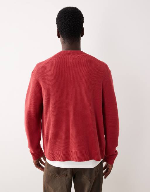 Cárdigan rojo de punto de Abercrombie & Fitch, 3 de 5