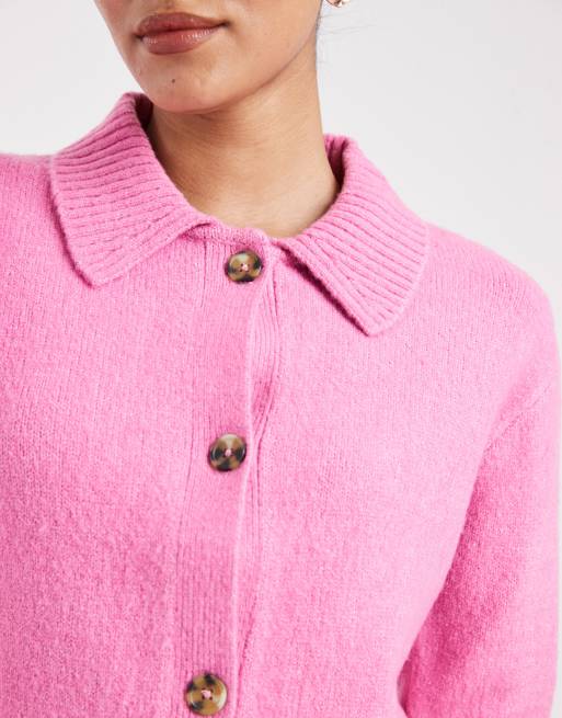 Cárdigan rosa con detalle de solapas de Threadbare, 3 de 4