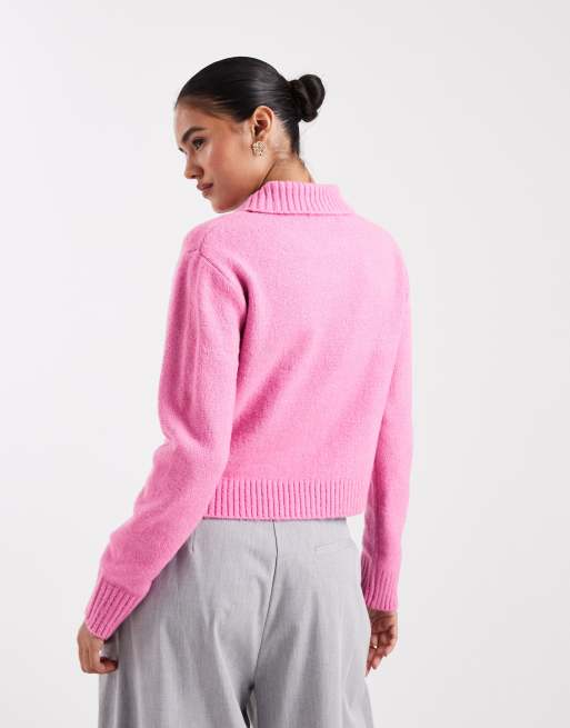 Cárdigan rosa con detalle de solapas de Threadbare, 4 de 4