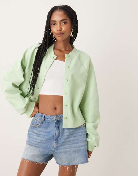 Cárdigan verde pastel de punto entrelazado de ASOS DESIGN - view 1