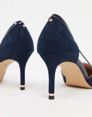 chaussure talon bleu marine