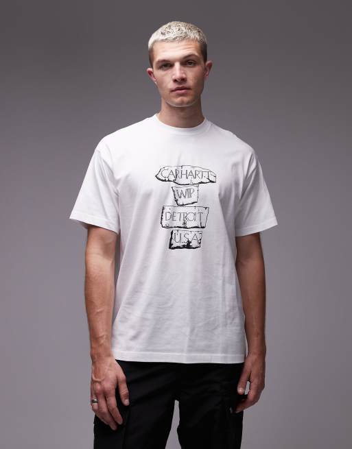 Carhartt arcan Relaxed tshirt with back print in white, 3 of 5