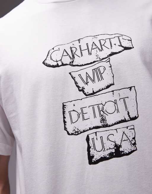 Carhartt arcan Relaxed tshirt with back print in white, 5 of 5