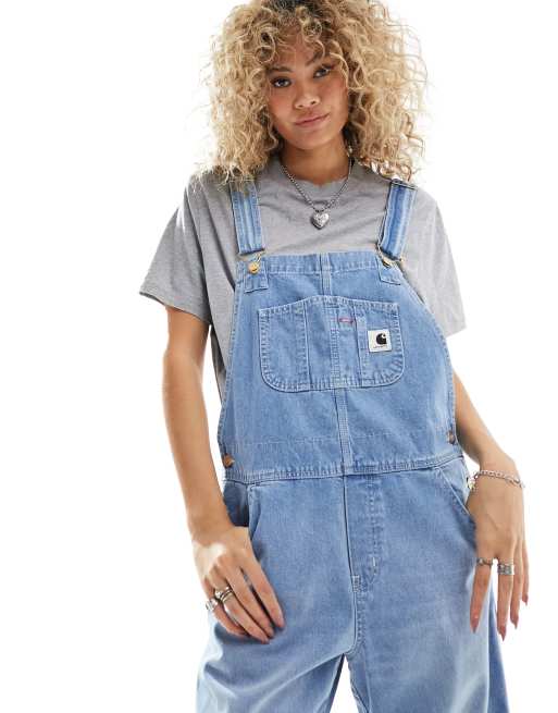 Carhartt - Overalls i denim med lige ben og lys vask, 4 af 4