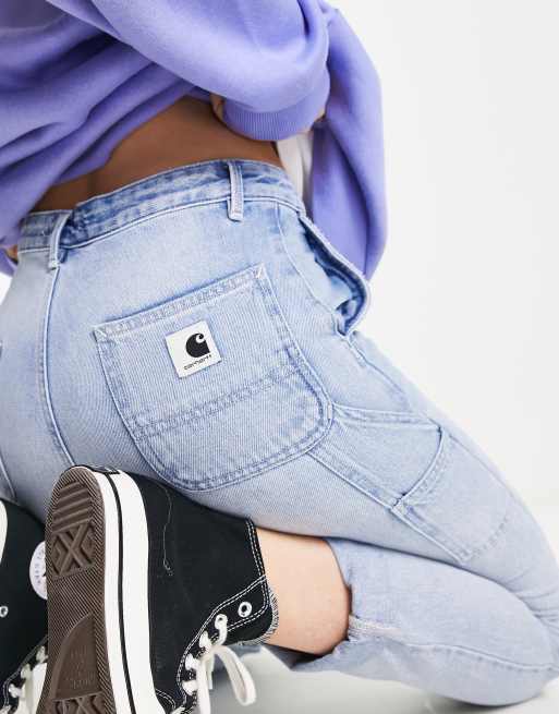 Carhartt - Pierce - Jean boyfriend - Bleu moyen délavé, 3 de 4