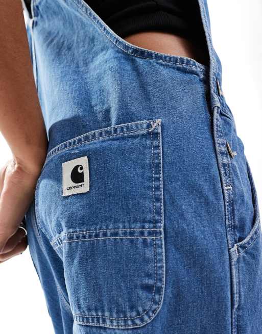 Carhartt - Salopette blu a gamba dritta, 2 di 4