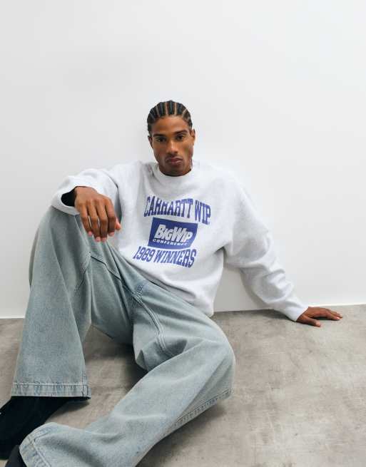 Carhartt WIP 1989 Winners sweatshirt in ash heather grey, 3 of 5