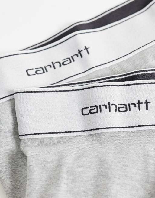 Carhartt WIP – 2er-Pack eng geschnittene Boxershorts aus Baumwolle in Heidegrau, 2 von 3