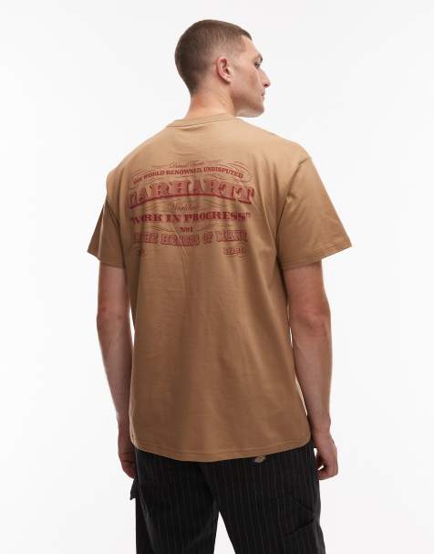 Carhartt WIP - 3one3 - Camiseta marrón claro de corte estándar con logo estampado en la espalda - view 1