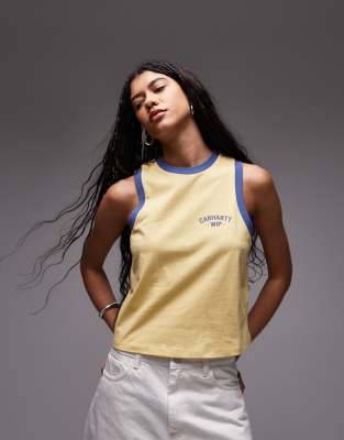 Carhartt 89 Ringer Tank Top In Yellow