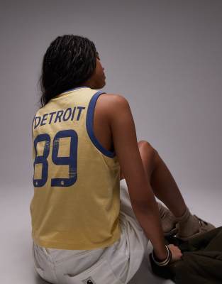 Carhartt 89 Ringer Tank Top In Yellow