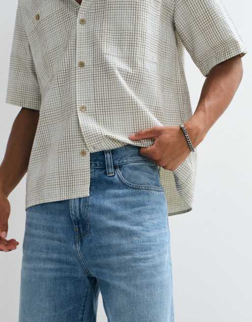 Carhartt WIP Aaron avsmalnande jeans med regular fit i blå tvätt, 3 av 5