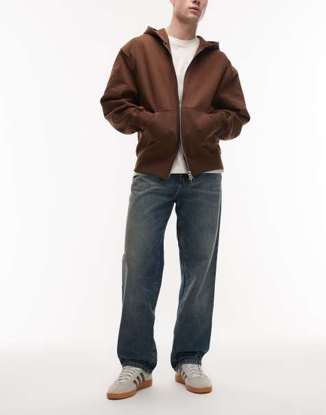 Carhartt WIP - Aaron - Normaal toelopende denim jeans in blauw met versleten wassing - view 1